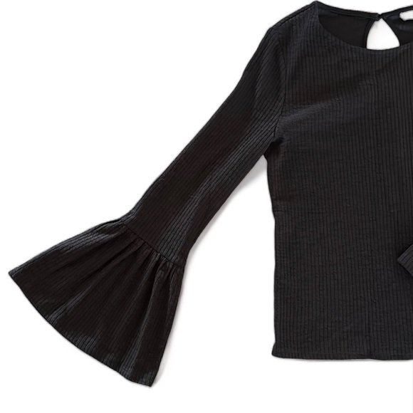 NWT Anthropologie Porriage Black sweater/shirt Size XSmall lightweight - Picture 2 of 9